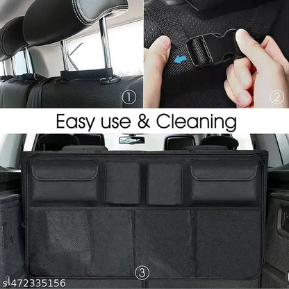 Car Trunk Organizer, Backseat Hanging Organizer With 8 Large Storage Bag Super Capacity, Waterproof Trunk Storage Bag